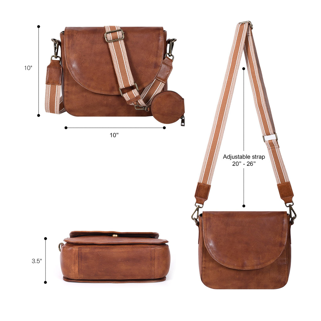 Genuine Leather Crossbody Bag Y25547