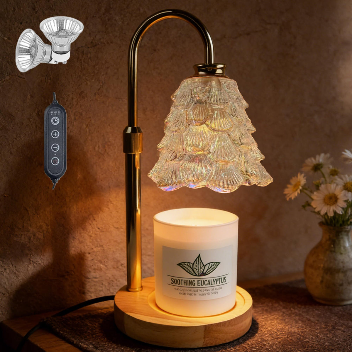 Candle Warmer Lamp with Timer Dimmable Adjustable Height D47570