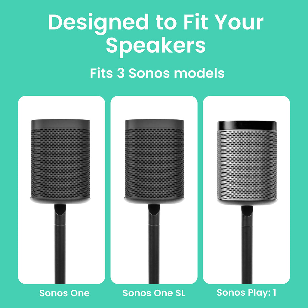 Black 2 Pack Speaker Stands B9883