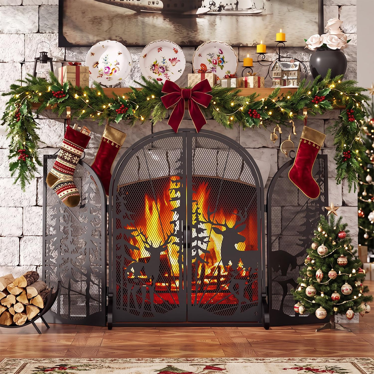 Fireplace Screen with Doors E976