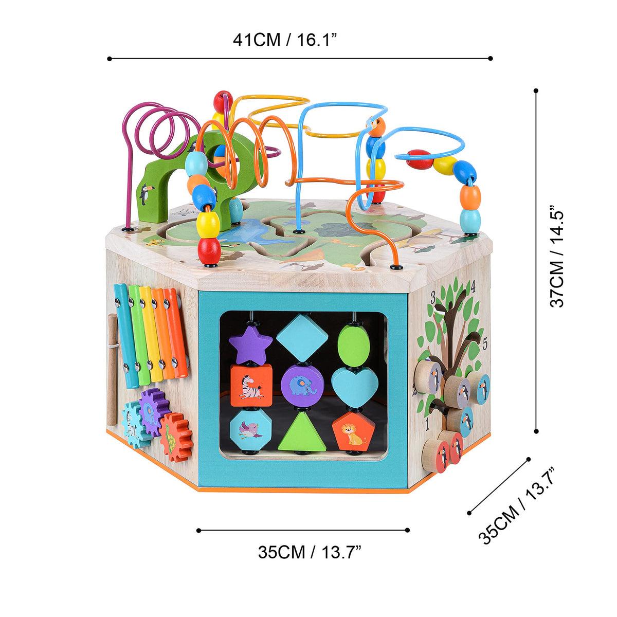 Wooden Activity Cube Station O410