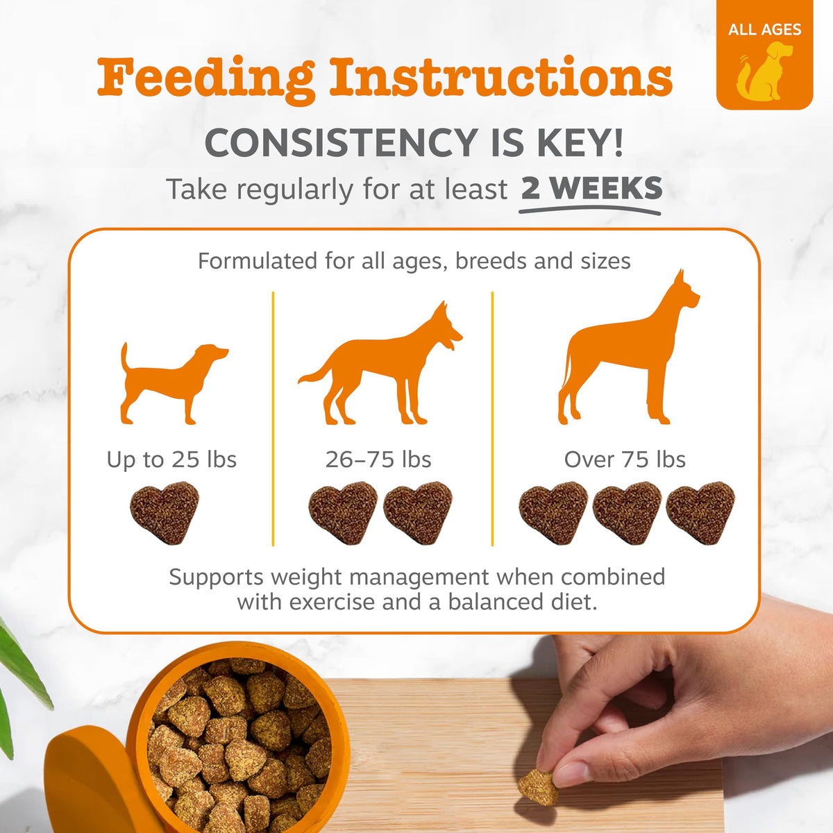 90 Count Dog Weight Management Supplement I23102