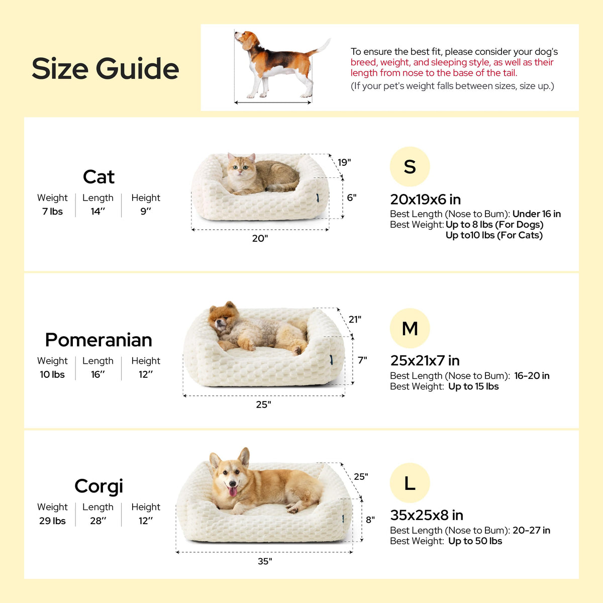 Washable Fluffy Dog Bed S350495