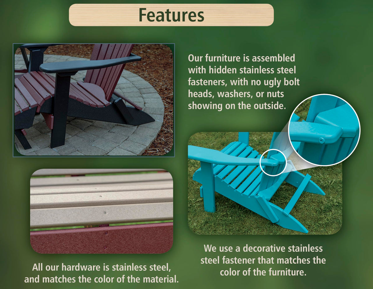 2FT All-Weather Poly Lumber Outdoor Glider Chair I955370