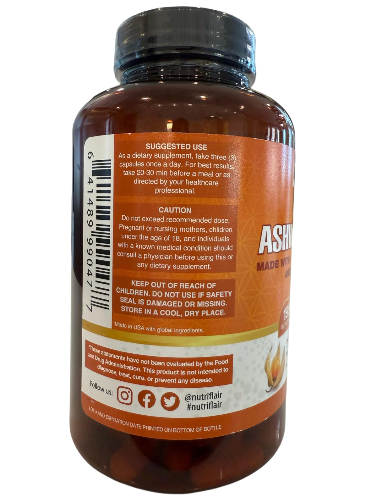 Organic Ashwagandha Root Extract with Black Pepper B352832