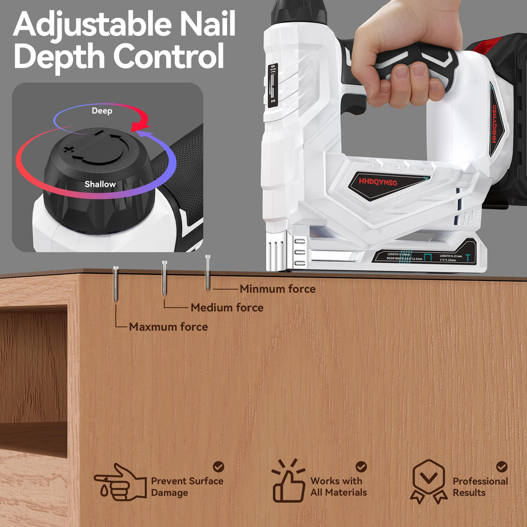 Cordless Brad Nailer Stapler with Battery F601659