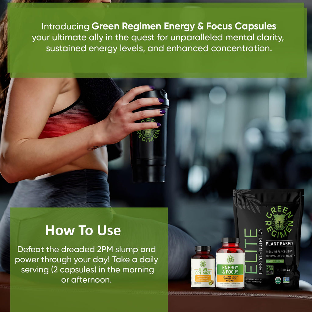 Vegan Non-GMO Energy & Focus Capsules F5718