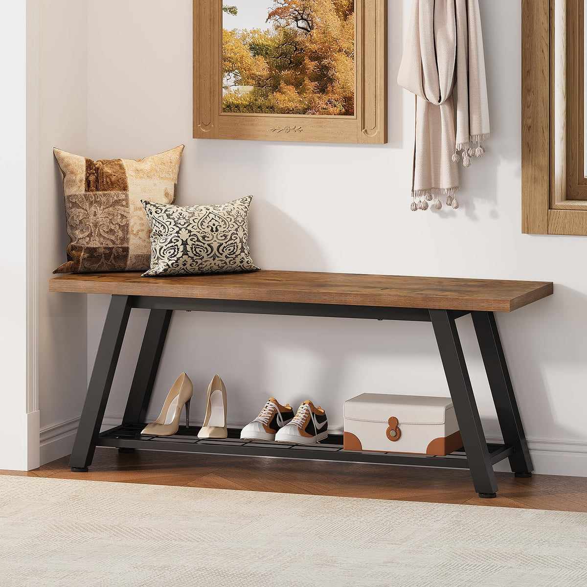 Storage Bench and Shoe Rack U320847