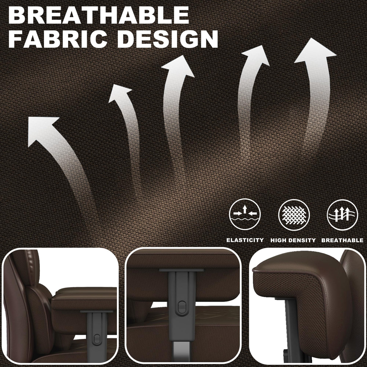 Big and Tall Faux Leather Office Chair with Footrest S3785