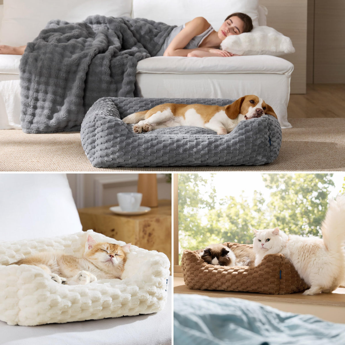 Washable Fluffy Dog Bed S350495