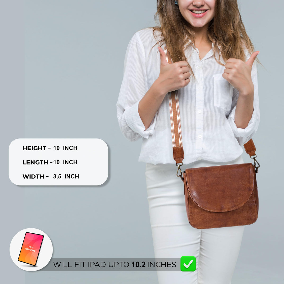 Genuine Leather Crossbody Bag Y25547