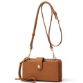 Small Leather Crossbody Wristlet Wallet and Phone Purse R220
