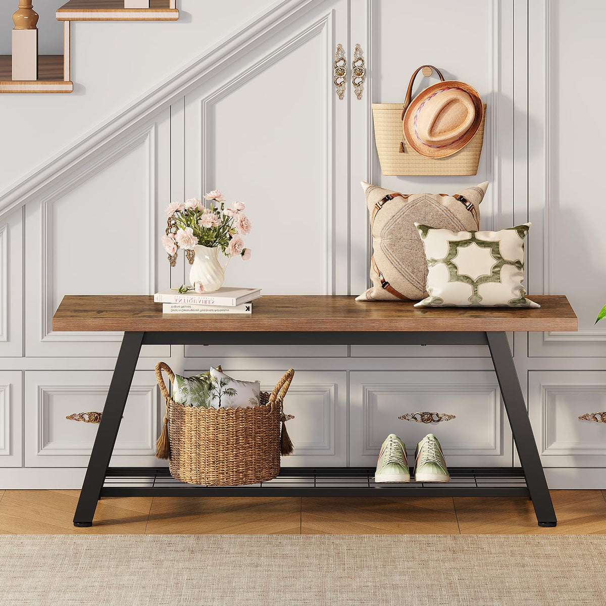 Storage Bench and Shoe Rack U320847
