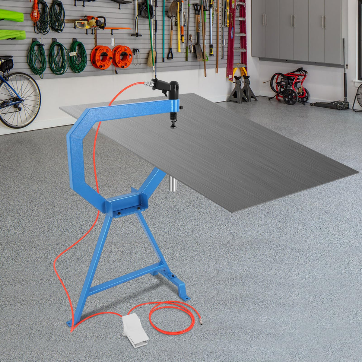 Pneumatic Planishing Hammer with Pedal and Stand T383788