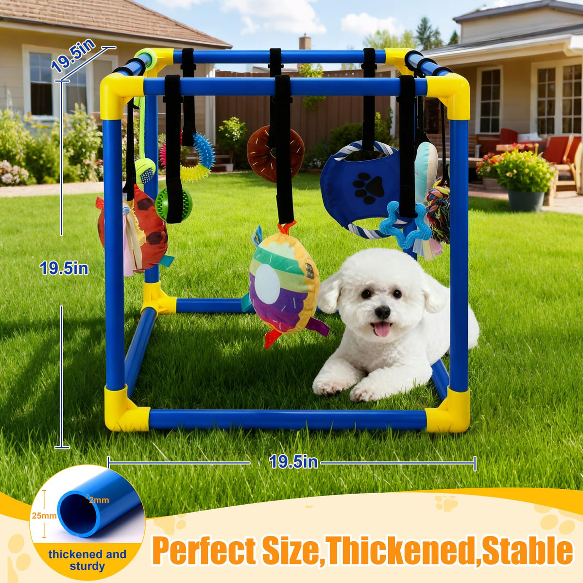 12 Toys Puppy Play Gym with Squeaky Toys M465387