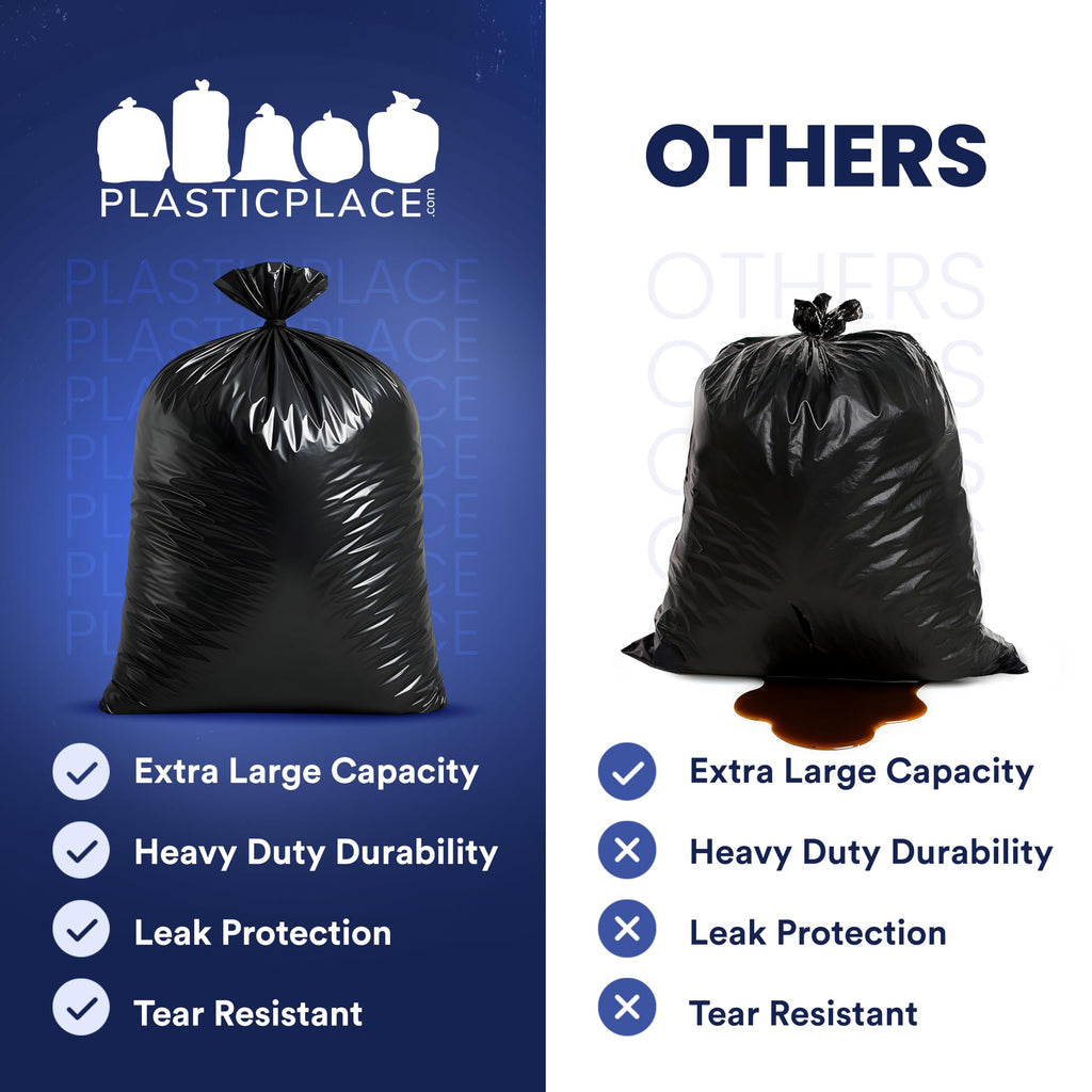 95-96 Gallon Heavy Duty Black Trash Bags J730261