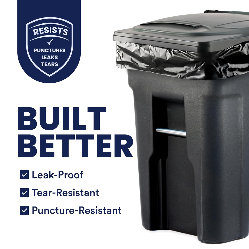 95-96 Gallon Heavy Duty Black Trash Bags J730261