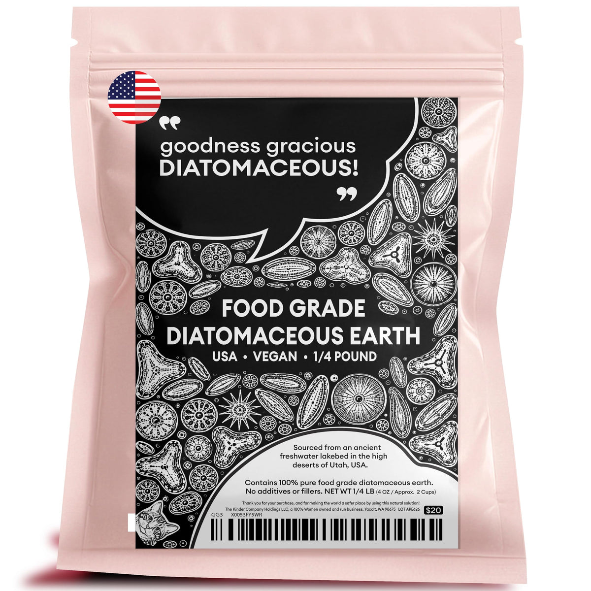 Food Grade Diatomaceous Earth Powder 1 Pint S4214