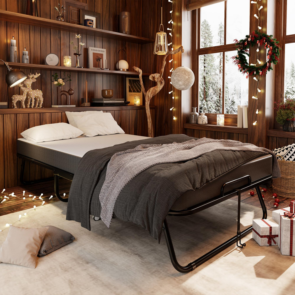 Folding Bed with 5 Inch Memory Foam Mattress F8399