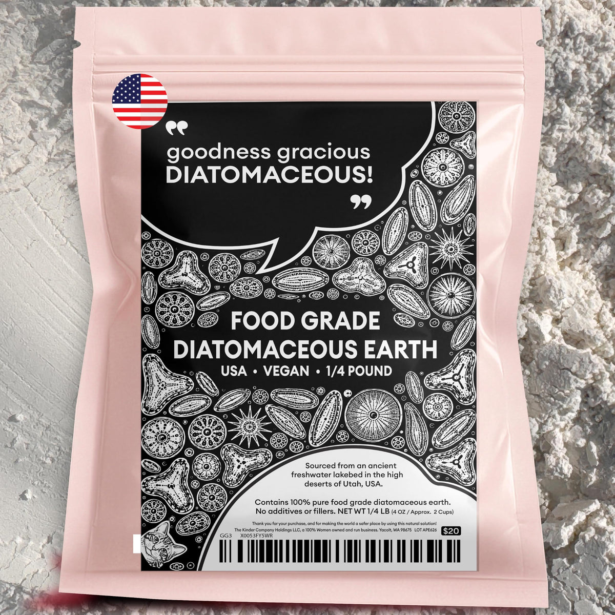 Food Grade Diatomaceous Earth Powder 1 Pint S4214