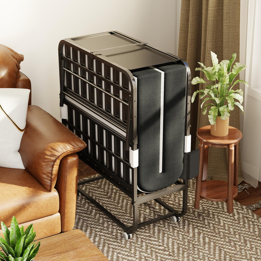 Folding Bed with Mattress & Headboard T660640
