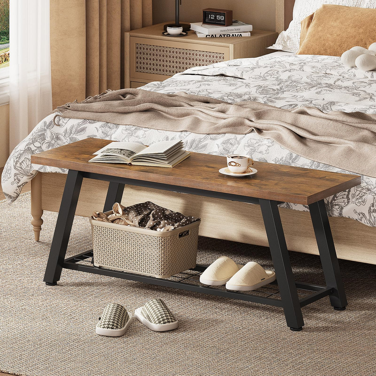 Storage Bench and Shoe Rack U320847